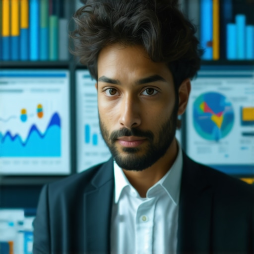 Advanced Data Analytics in Litigation Lawyer analyzing data analytics platform for litigation strategy