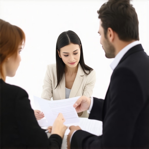 Legal Team Analyzing Case Files Legal team working on case analysis in office