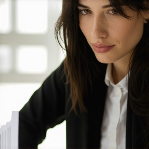 Lawyer consulting with client over legal documents in an office setting