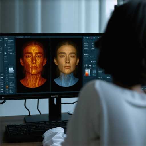 A cybersecurity professional reviewing evidence with deepfake detection tools.